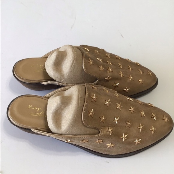 Vintage Havana Shoes - Vintage Havana start studded mules size 6.5 gold Rodeo Western Festival NWOT